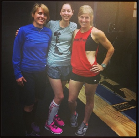 Kim (R) & Janice (L). Excuse my tired look, this was post WOD.